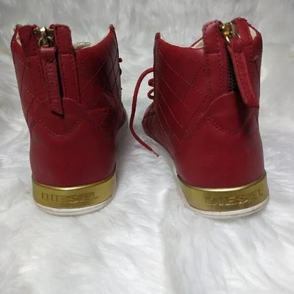 DIESEL DIAMOND - MEN'S Tango Red White Size 10 Style : Y00791 P1283-T4046 - Picture 3 of 9